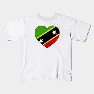 Heart - Saint Kitts and Nevis Kids T-Shirt